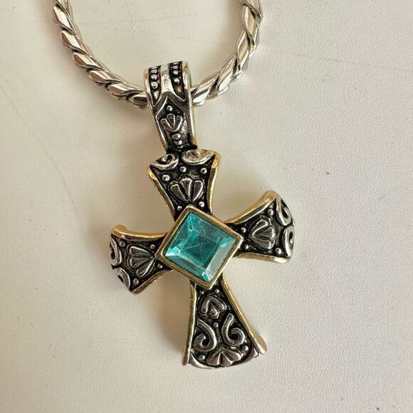 Cookie Lee Gem Cross Necklace - Picture 8 of 9